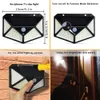 Wide Angle Solar Lamps 100leds Solar LED Garden Light PIR Motion Sensor Solar Wall Mounted Lighting Lamp