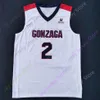 Final Four NCAA College Gonzaga basketbalshirts 1 Jalen Suggs 2 Drew Timme Corey Kispert Jersey thuis weg Wit Grijs Marineblauw Zwart Volwassen Heren Jeugd