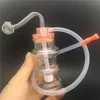 Nuevo diseño de vidrio bongs silenciosos Tubos de agua de vidrio Bong con vaso de 10 mm Conjunto Bong dab rig Plataformas petroleras con tubo de quemador de aceite de vidrio