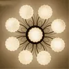 Modern creative LED ceiling lamp living room bedroom Glass Chandelier indoor Warm White LED Ceiling light fixtures AC110-240V