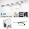 Stainless Steel Mirror Headlight Warm White LED wall lamp 5W 7W 180°Adjustable Bathroom Bedroom Toilet Makeup Lighting Mural Light190J