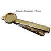 Beadsnice high quality 18K gold plated tie clip for men handmade tie clip with 12mm round cabochon setting 10pcs/lot ID 23646