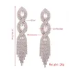 Fonction de mode boucles d'oreilles enveloppe pour femmes Chaînes de cristal de luxe Chandelier Brotte Mode Gol Silver Engagement Mariage d'oreille 7615268