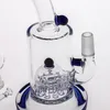 18cm Tall Hookahs Glass Bong Pink Oil Rigs Glass Bongs With Perc perclator Dome Nail Joint Size 14.4mm Thick Base Smoking Pipes