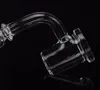 Quartz Banger 2IN1 Quarzo Chiodo 10mm 14mm 18mm femmina/maschio Chiaro giunto dab rig carb cap accessori per fumatori