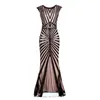 Casual Dresses Women 1920s Great Gatsby Dress Long 20s Flapper Vintage O Neck Sleeveless Backless Maxi Party For Prom Cocktail1060477