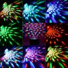 Umlight1688 Soundaktivierte rotierende Discokugel Partylichter Stroboskoplicht 3W RGB LED Bühnenlichter für Weihnachtshaus KTV Weihnachtshochzeitsshow