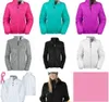 Fashion-2019 Women's Fleece Zipper Jackets Fashion outdoor pink ribbon windproof black white jacket outwear coat