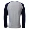 2019 Erkek Tişörtleri 2019 Bahar Marka Giyim Erkekler Uzun Kollu Yuvarlak Boyun T-Shirt Sıradan Beyzbol Tshirt Erkekler Raglan T239o