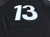 미국 윌리 빔라인 # 13 축구 유니폼 주어진 일요일 상어 영화 남자 모든 스티치 블랙 S-3XL 고품질