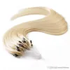 CE certifié grade 8a 100 cheveux humains micro anneau boucle extensions de cheveux brésilien droit 1g s 100 brins gratuit perte sans enchevêtrement