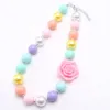 Nuove neonate colorate collana di fiori grossi braccialetti di perline fai da te per bambini regalo festa gioielli di gomma da masticare fatti a mano9563688