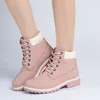 2022 fashion Single boot female PU boots females flat pink Martin cool short designer sneakers women trainers big size 36-40