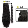 Remy Hair Horse Ponytail Human Hair Class W Loose Wave Brązowe Czarne Ludzkie Włosy Pony Ogon Rozszerzenie Kolory Pony Tail Hairpiece 140g