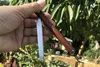 1Pcs Top Quality Ball Bearing Pocket Flipper Folding Knife D2 Satin Tanto Point Blade Rosewood Handle EDC Knives With Leather Sheath