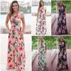 Mode-Frauen Blumendruck Kurzarm Boho Kleid Abendkleid Party Langes Maxikleid Sommer Sommerkleid 10 Stück OOA3238