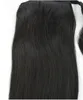 Pièce de cheveux droite Kinky Pony queue de cheval extension de cheveux brésiliens enveloppe clip grossier yaki queue de cheval de cheveux humains naturel à la recherche de femmes noires