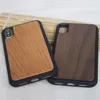 Soft TPU Silicone Wooden Wooden Froofchproof Protection Case لأجهزة iPhone 11 Pro XS Max XR X 7 8 Samsung S10 Plus S9 S8 Note 9