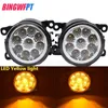 2st LED Front Fog Lights White Yellow Car Styling Round Bumper For Ford Focus MK2 200420109800142