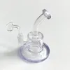 Inline Perc Hookahs Bent Typ Style Tjock Bongs Vattenrör med 4 mm Kvarts Banger Olja DAB Righoka Hookah Mini Rigs 14.5mm Kvinna Joint CS181