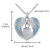 Angel Wing Urn Collana per Ashes Cremation Memorial Keepsake Heart Pendant Birthstone Collana Ti amo Gioielli da nonna