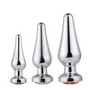 3Pcs Stainless Steel Plated Jeweled Anal Stopper Heavy Metal Insert Plug Sex #R45