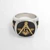 En acier inoxydable Mason Masonry Ring Gold Hip Hop Cool Ring Men Men Golden Rings Punk Rock Jewelry Anillos Bar Club Mason5501027