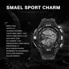 Sporthorloges 5Bar Water Resist Smael Merk LED-horloges Automatisch Alarm Horloge Mannen Big Dial 1513 Digital Polshorloges Waterdicht