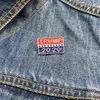 Donald Trump Brosch Metal Button Badge Cloth Pins United States VD Kampanj Kvinnor Män Smycken Nyaste FY6103