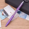 NEW يتل بلينغ كريستال أقلام حبر جاف الطالب المعلم الكتابة هدية معدن الإعلانات التجارية التوقيع القلم مكتبية للمدارس والمكاتب