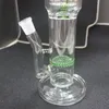 18 Inch Water Pipes Green Honeycomb and Arm Tree Perc Glass Bong 18mm Female Joint Dab Rig