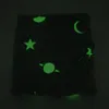 Magic Glow in the Dark Fleece Boin rzuć szare gwiazdy / księżyc nowy pluszowy futrzany rzut ciepły koc do pokoju dziecinnego koce