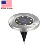 Outdoor Solar Ground Buried Light 8 LED Waterproof Garden Patio Pathway Solar Floor Light Lawn Underground Light