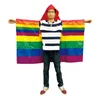 Rainbow Flag Szal USA Flag Cape Ameriona Rainbow Gay Pride Flags Festiwal Party Banner Dekoracje Dostawy HHA707