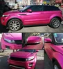 Rose Red Satin Chrome Matte Auto Wrap Film met Air Release Matt Metallic Vinyl Folie voor voertuig Wrap Styling Auto Stickers 1.52x20 meters