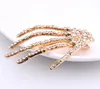 New Designer Claw Hair Clips Hip Hop Halloween Claw Hairclips Rhinestone Gold Plated Hair Barrenttes Fashion Jewelry 6 Colors