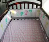 新しい4ピースベビーベッドバンパープロテクターベビーベッドセットCOTバンパー新生児ベビーカーバンパー幼児漫画ベッド幼児用ベビーベッドの寝具