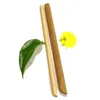 customized logo bamboo straw set with case for bubble tea drinking tube disposable 100% natural and biodegradable