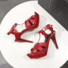 Hot Sale-r sandals Tribute Platform Sandals T-strap High Heels Sandals Lady Shoes Party Shoes 10cm 14cm with box US 4-11