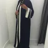 2018 Adulte Casual Mode Rayé Musulmane Turc Dubaï Musulman Abaya Robe cardigan Robes Arabe Prière Culte Service Wj21622871