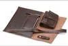 Nytt Real Leather Retro Business MacBook BROOFSCASE PAG Support Custom Notebook Storage Bag for I Pad283o