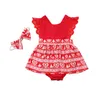 Ins estate infantile bambino neonate in pizzo manica rompers gonna abito bambini bambini bambini floreali gonna onesies pagliaccetti con bowknot fascia 14788