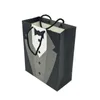 Бумага Tuxedo сумка Свадебная Groomsmen смокинг подарков Фавор сумка Отец Lover Джентльмены Подарочный пакет сумка