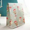 Merry Christmas Paper Bag Snowflake Santa Christmas Tree Food Cookie Gift Packing Bag Birthday Party Favor Stand Bags Candy Bag DBC VT1108