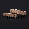 Denti denti placcati in argento oro liscio classico Grillz 6 Breste da denti dentali in finta furna