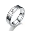 Her King His Queen Couple Ring band Stainless Steel Wedding Rings for Women Men Fashion Jewelry Gift will and sandy