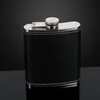 6 oz Hip Frascos de couro Whiskey Flagon Leak Proof aço inoxidável Hip Frascos Outdoor portátil Pot Wine bolso Flask LX1814