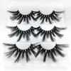 25MM Mink Eyelashes Big lashes 3 Pairs 8 Styles Natural Long Thick Handmade Lashes Hair Extension