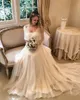 Elegant Ivory A Line Backless Wedding Dresses Strapless Neck With Shawl Tiered Bridal Gowns Chiffon Sweep Train robe de mariée