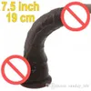 Schwarzer 8 Zoll realistischer Dildo, wasserdicht, flexibler Penis mit strukturiertem Schaft und starkem Saugnapf, Sexspielzeug für Frauen7235461